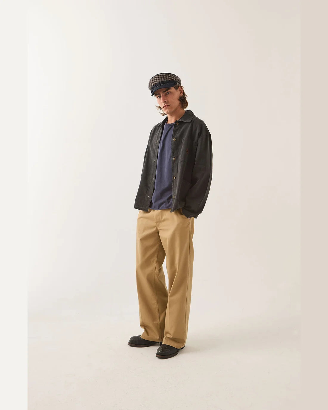 BRIXTON PAINTERS JACKET - WASHED BLACK