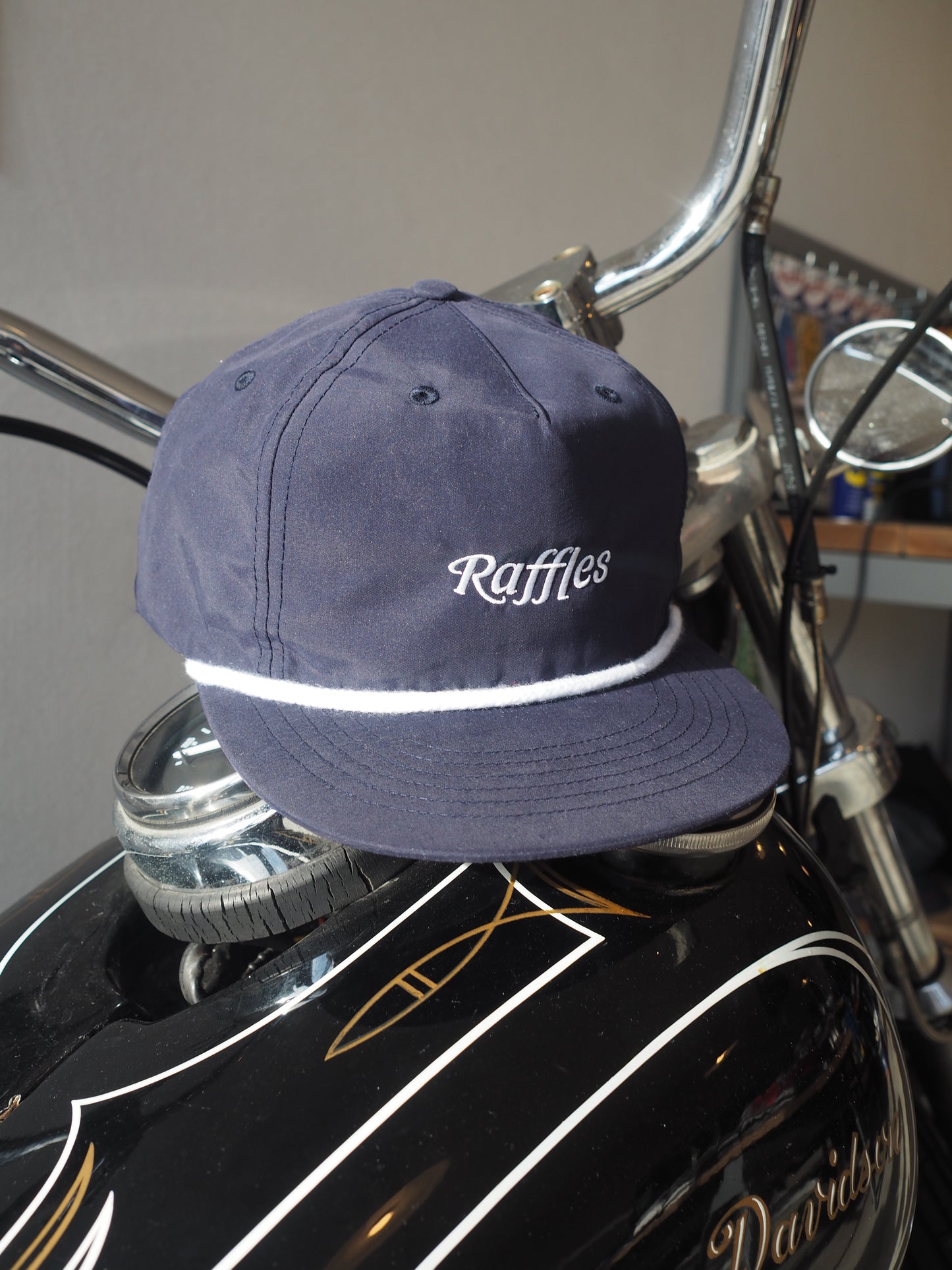 Raffles logo 5panel nylon cap