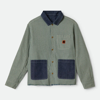 BRIXTON ASSEMBLY REVERSIBLE CHORE JACKET-INDIGO/PINE NEEDLE/WHITECAP　ブリクストン　アッセンブリー　リバーシブル　チョアジャケット　デニム