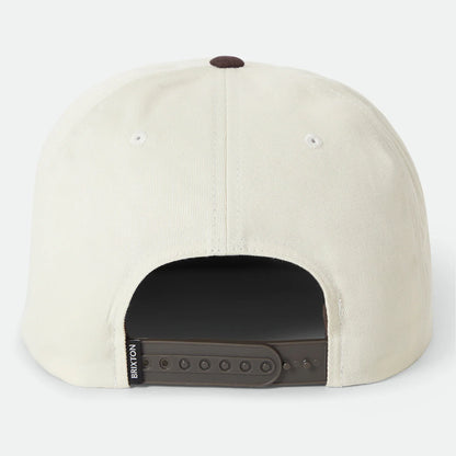 BRIXTON CATCH AND RELEASE HP SNAPBACK OFF WHITE/BROWN ブリクストン キャッチアンドリリース スナップバックキャップ