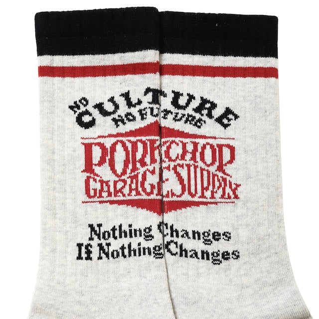 PORKCHOP GARAGE SUPPLY WAVE LOGO SOX ポークチョップガレージサプライ ウェーブロゴ ソックス