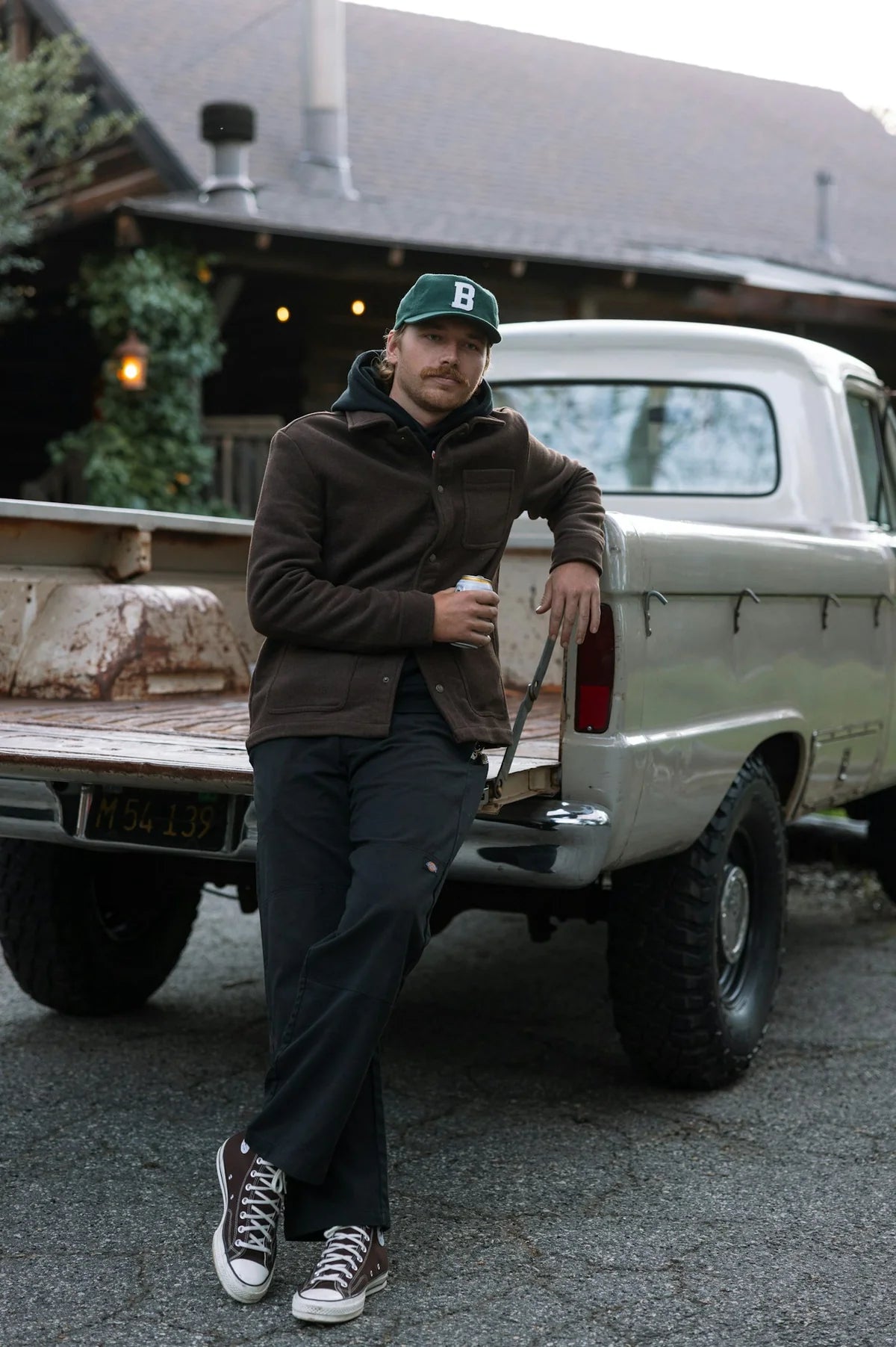 BRIXTON SHOP CHORE COAT-HEATHER PINECONE BROWN