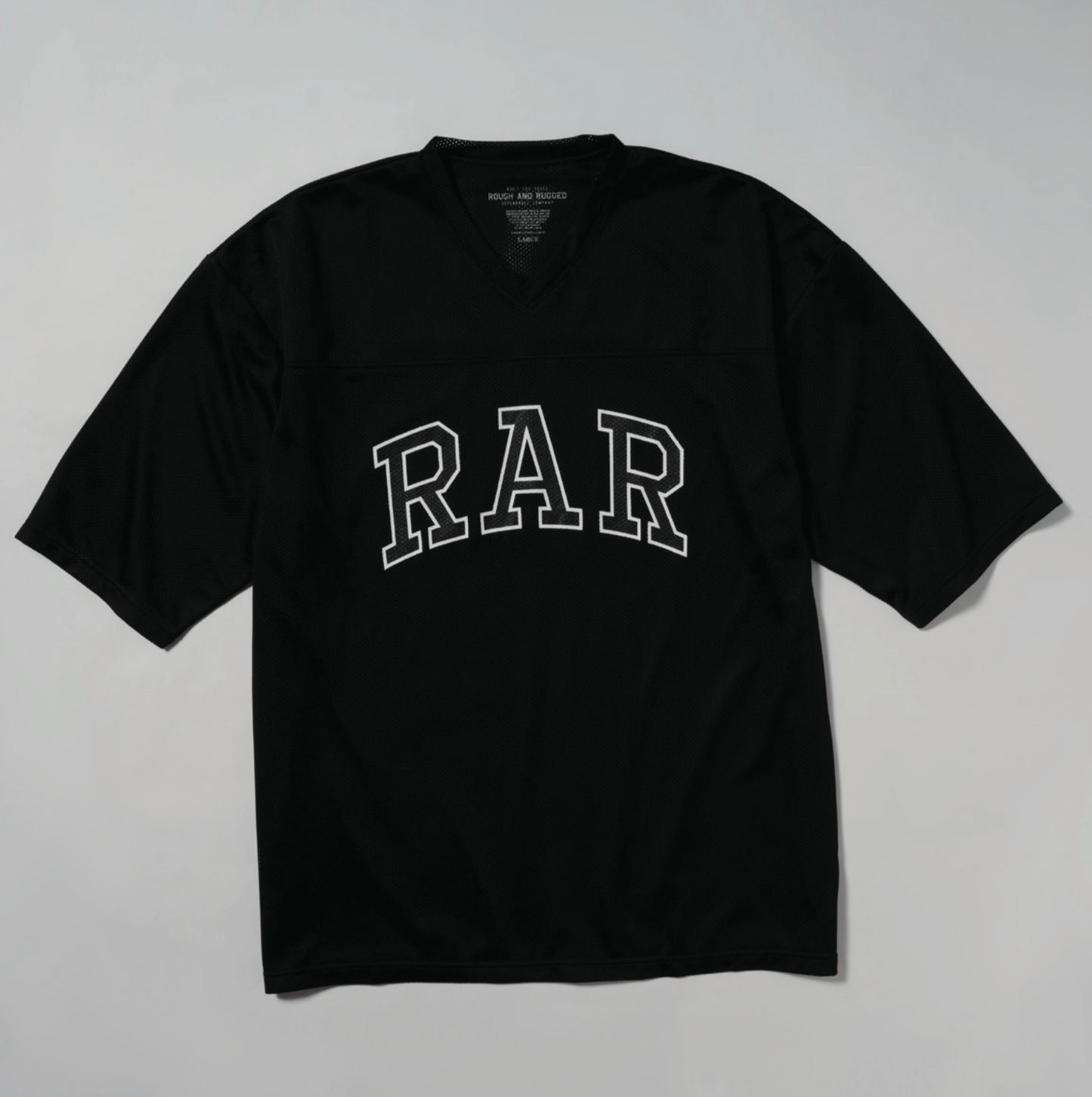 ROUGH AND RUGGED TRONT　ラフアンドラゲッド　トロント　メッシュTシャツ　フットボールシャツ