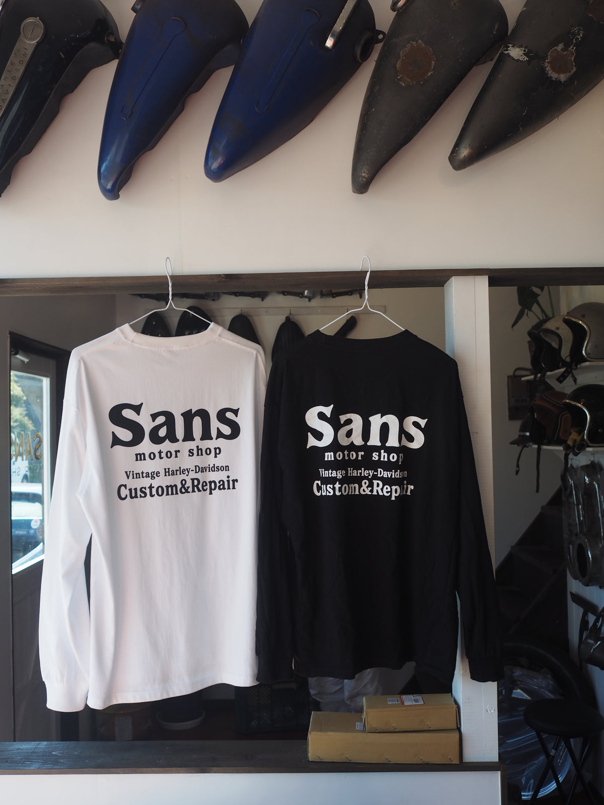 Sans motor shop original logo long sleeve TEE