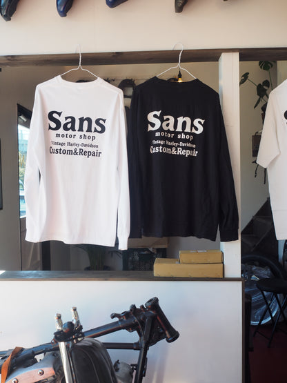 Sans motor shop original logo long sleeve TEE