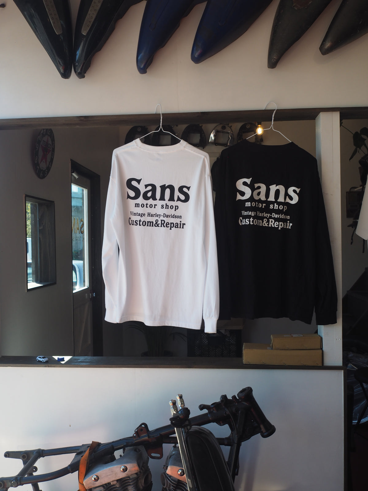Sans motor shop original logo long sleeve TEE