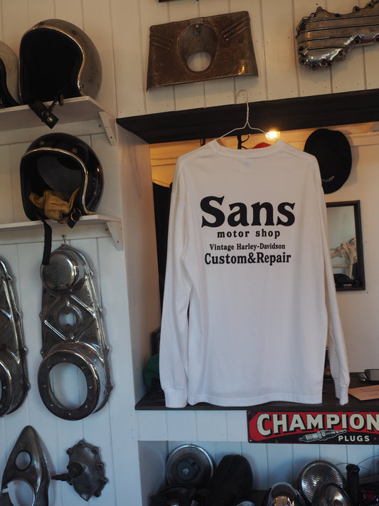 Sans motor shop original logo long sleeve TEE