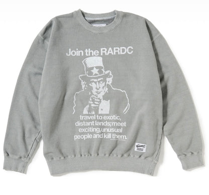 ROUGH AND RUGGED DESIGN CREW SWEAT PIGMENT GRAY / BLACK